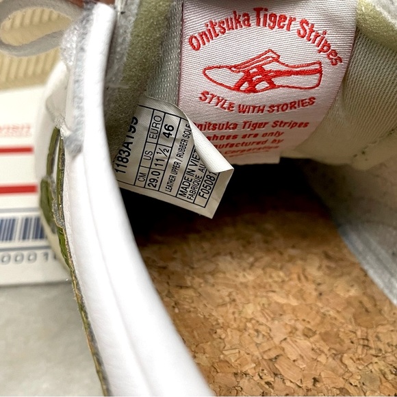 Rare Onitsuka Tiger Stripes by Asics Men’s Sz.11.5 Leather Sneakers - Picture 6 of 6